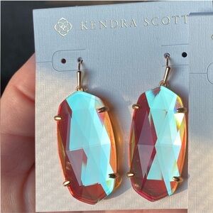 Kendra Scott Esme Rose Gold Dichroic Glass Earrings